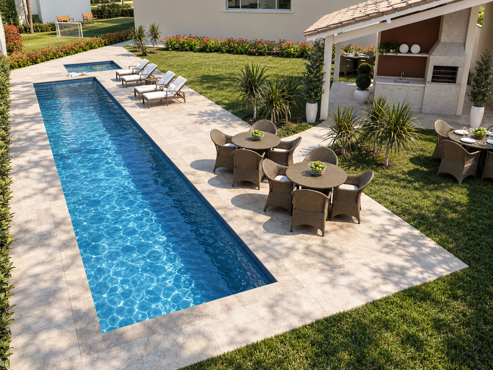 Perspectiva Ilustrada da Piscina