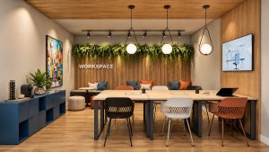 Perspectiva Ilustrada do Coworking