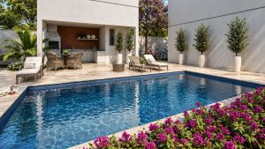 Perspectiva Ilustrada da Piscina