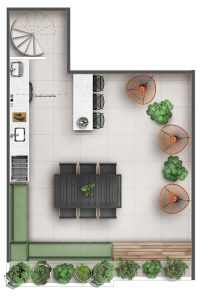 81,97M² com Cobertura Gourmet